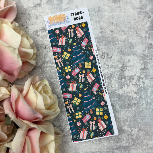 Christmas - thin washi style strip stickers (BBRSTRIPS-0029)