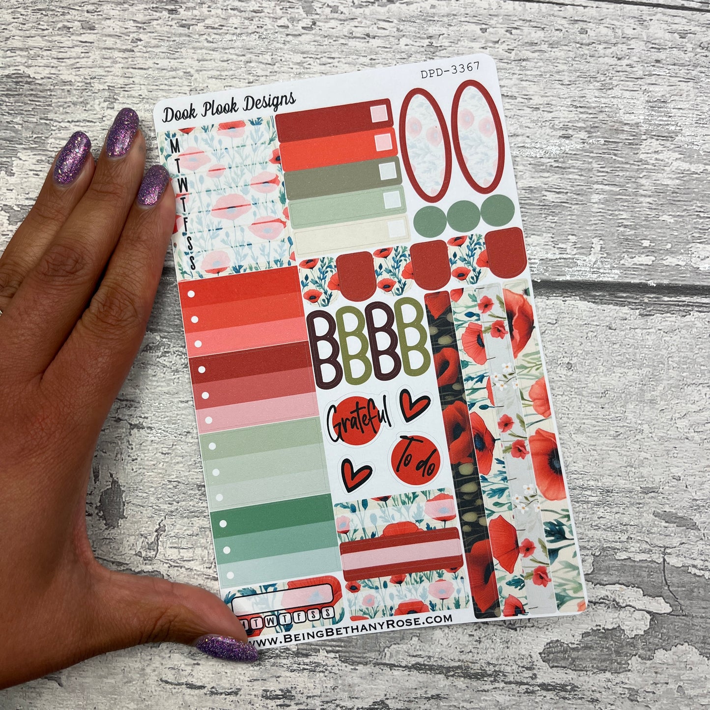 Poppy Gonk functional planner stickers (DPD3367)