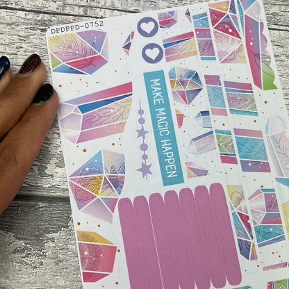 (0752) Passion Planner Daily Wave stickers - Crystal