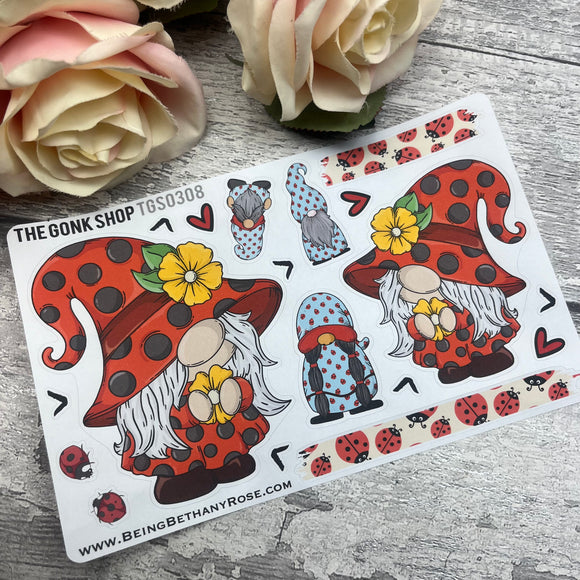 Ruby Ladybird Gonk Lady Stickers (TGS0308)