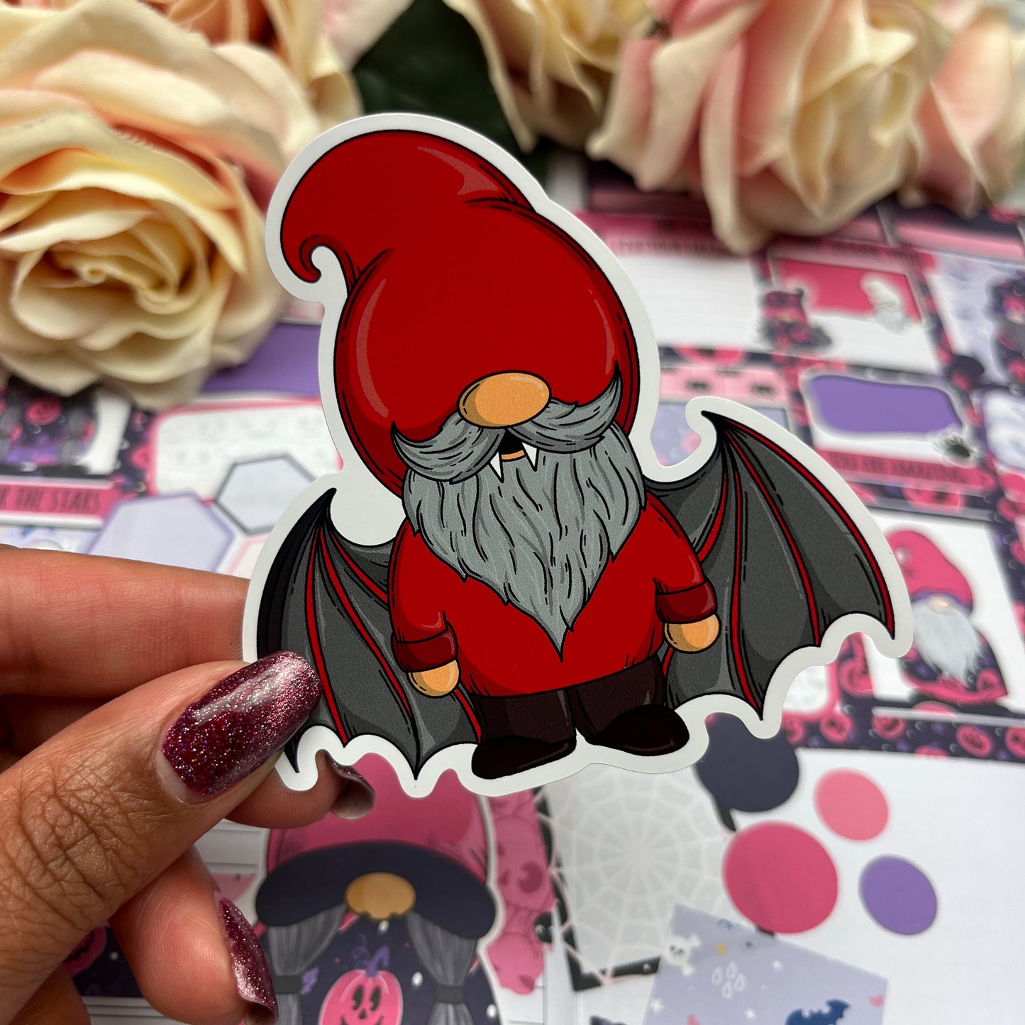 (0142) Vampire Bat Halloween- vinyl sticker