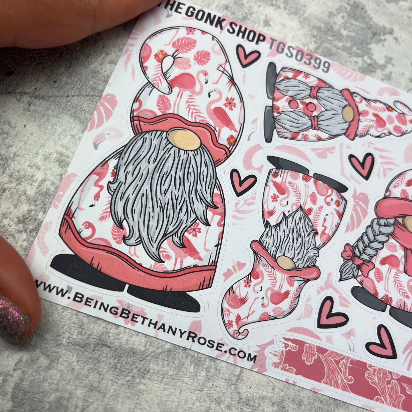 Frankie Flamingo Gonk Stickers (TGS0399)