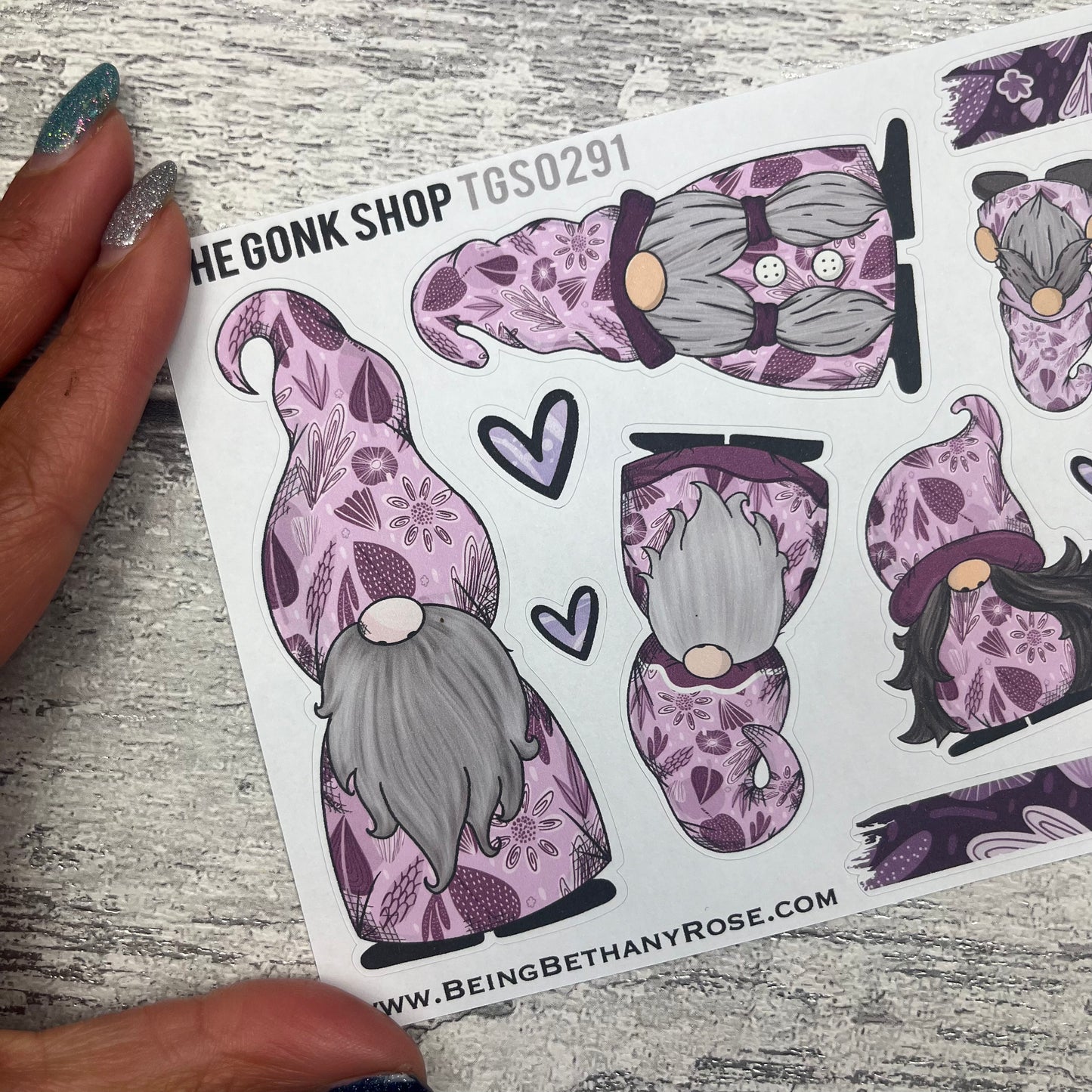 Ava Purple Gonk Stickers (TGS0291)