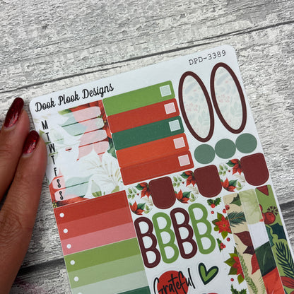 Poinsettia Gonk functional planner stickers (DPD3389)