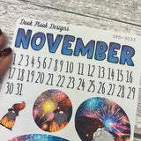 November Journal planner stickers (DPD3033)
