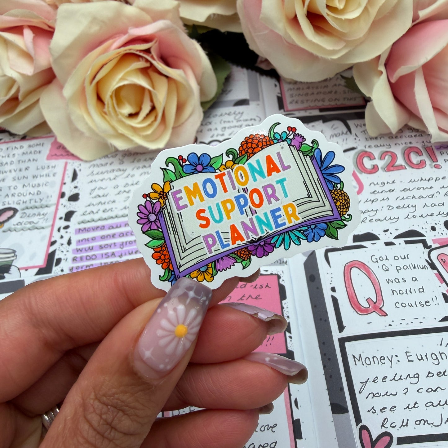(0137) Emotional Support planner   - vinyl sticker