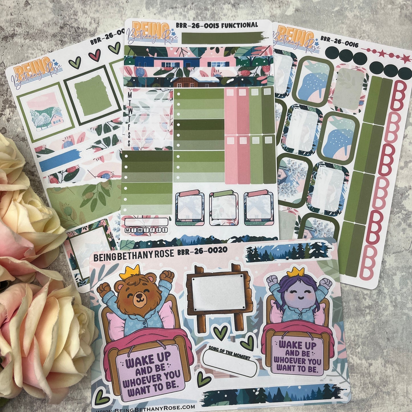 Wake up and be whoever you want to be sticker kit (KIT26015)