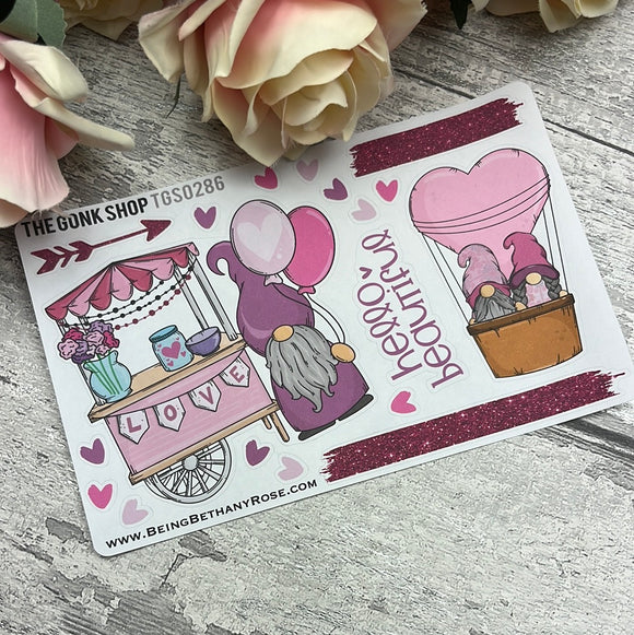 Juliet Valentines Love Cart / Hot Air Balloon Gonk Stickers (TGS0286)