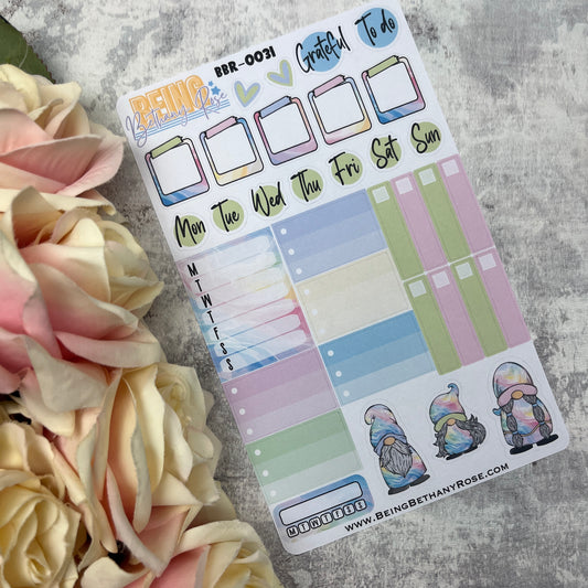Lacey - Pastel Rainbow functional planner stickers (BBR-0031)