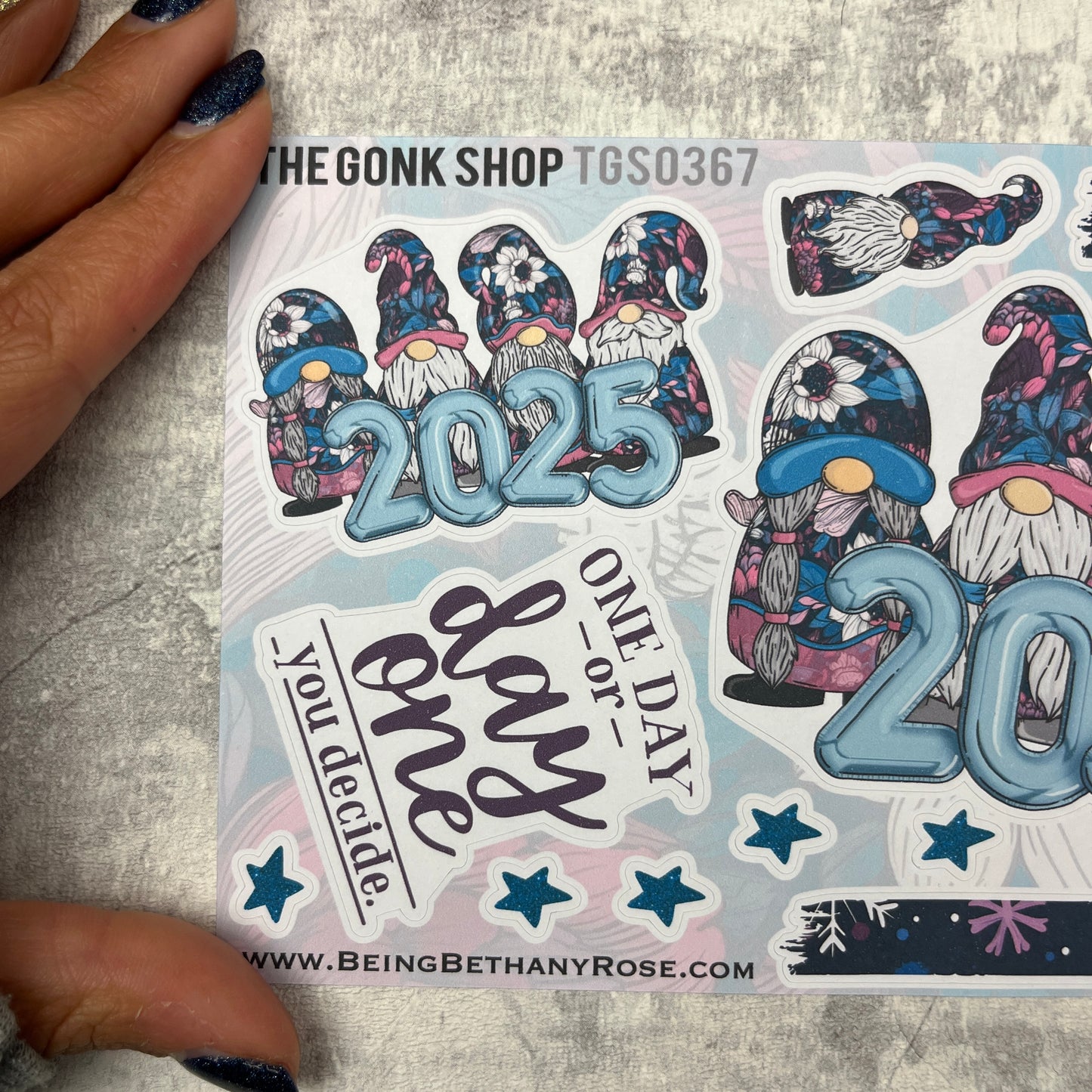 2025 Happy New Year - Bonnie -Gonk Stickers (TGS0367)