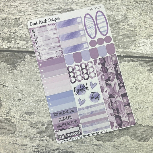 Ava Purple - functional planner stickers (DPD3100)