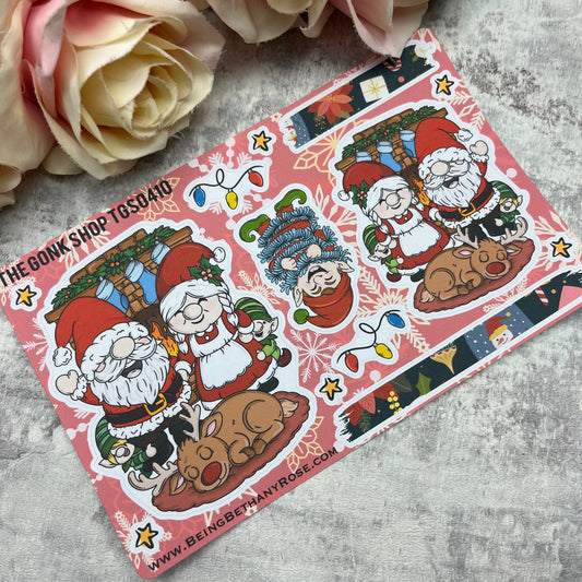 Claus Family Christmas Gonk Stickers (TGS0410)
