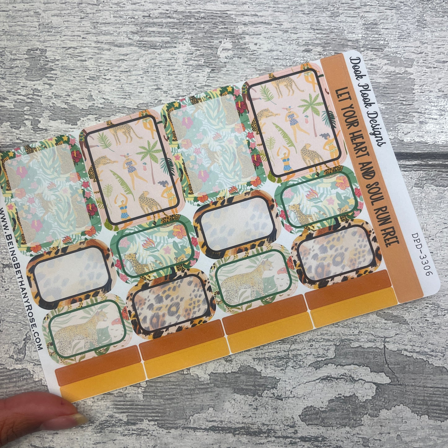 Anya Leopard boxes planner stickers (DPD3306)