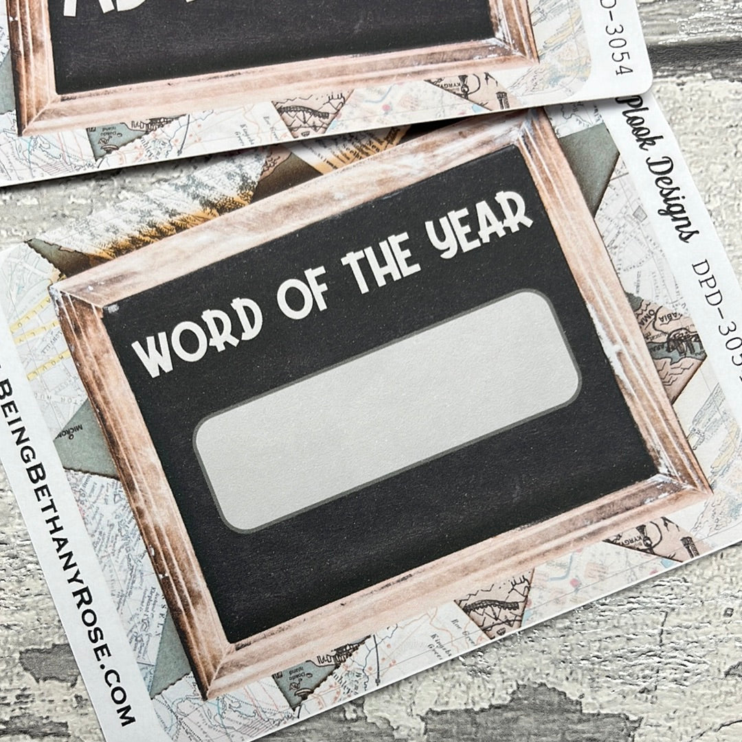 Word of the Year wanderlust sticker - Blank or personalised (DPD3054)