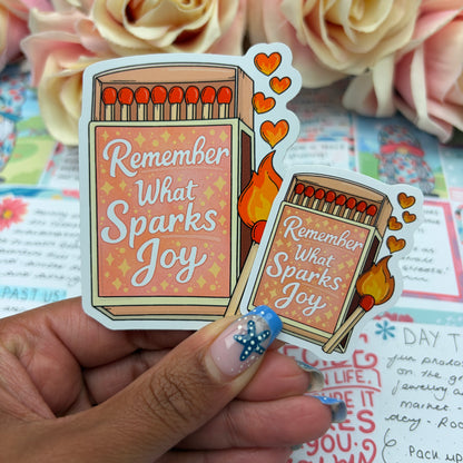 (167) Remember what sparks joy- vinyl sticker