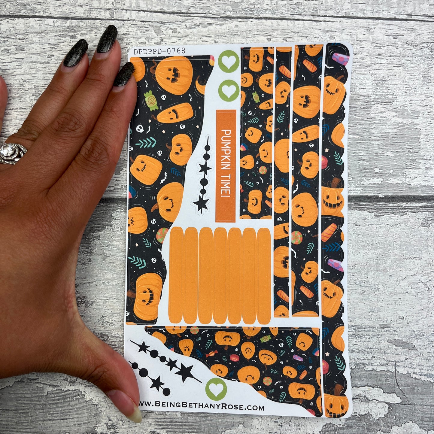 (0768) Passion Planner Daily Wave stickers - Annabelle Halloween