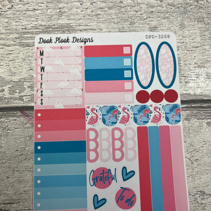 Frankie Flamingo Gonk functional planner stickers (DPD3268)