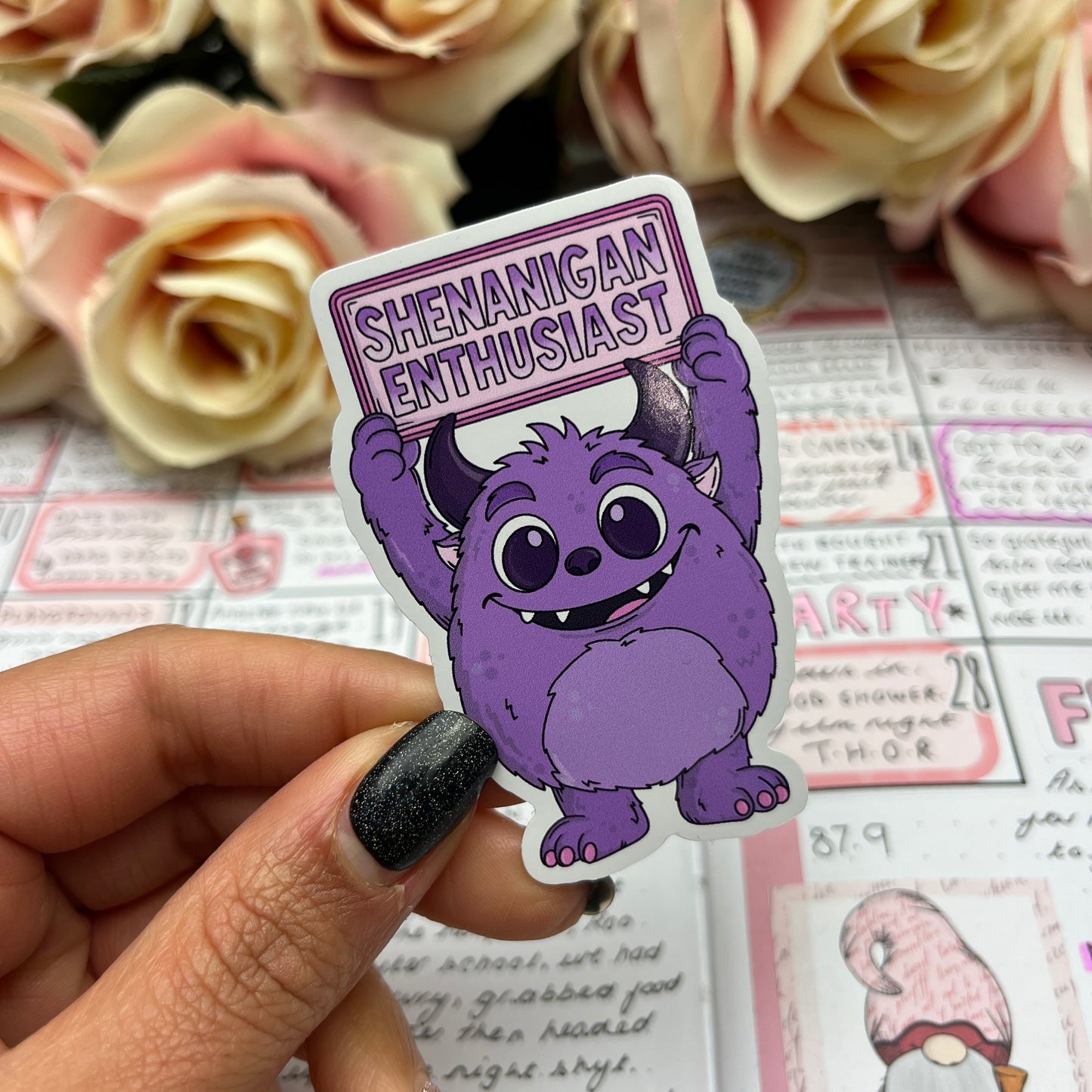 (155) Shenanigan enthusiast monster  - vinyl sticker