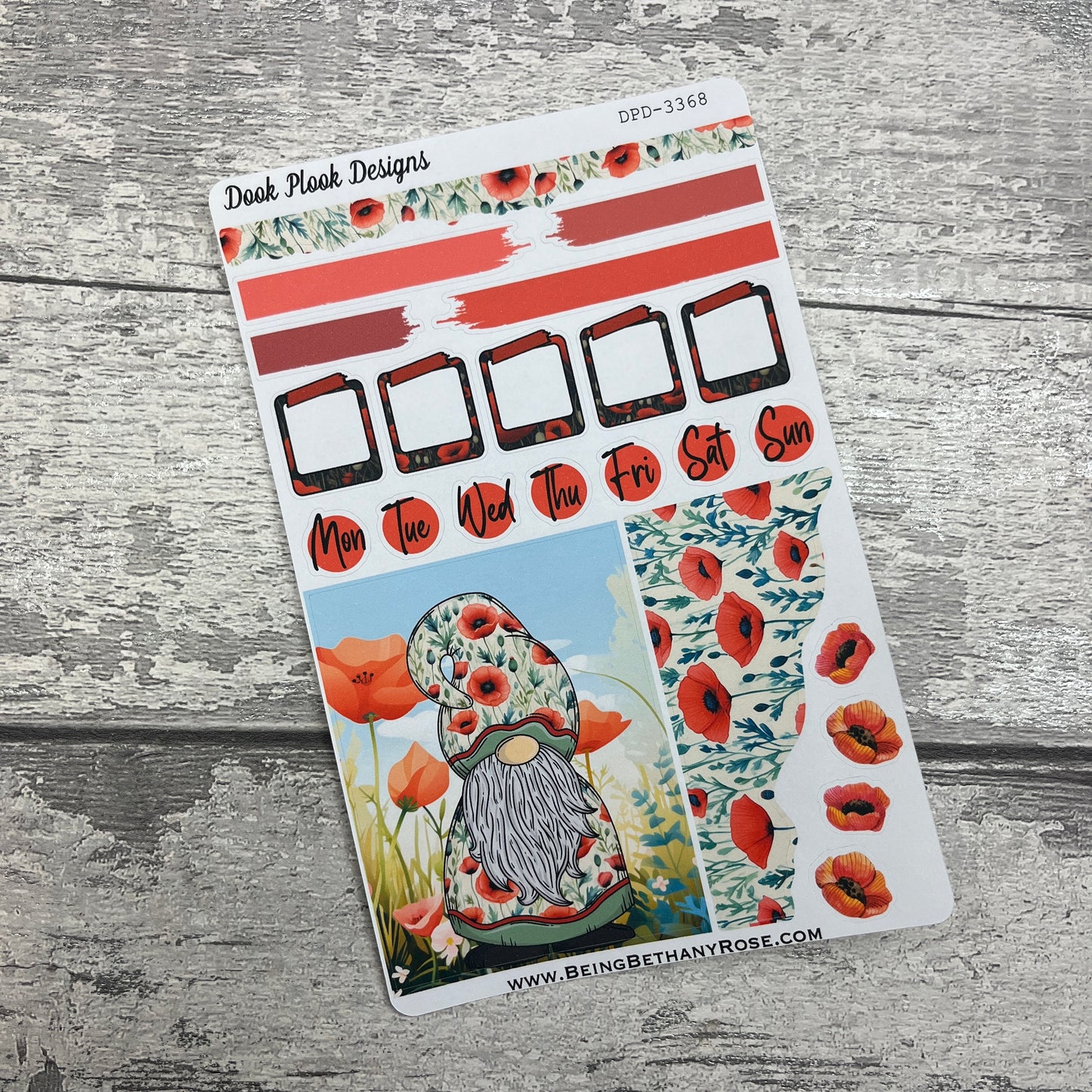 Poppy Gonk journalling planner stickers (DPD3368)