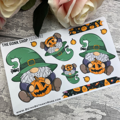 Halloween Pumpkin Gonk Stickers (TGS0352)