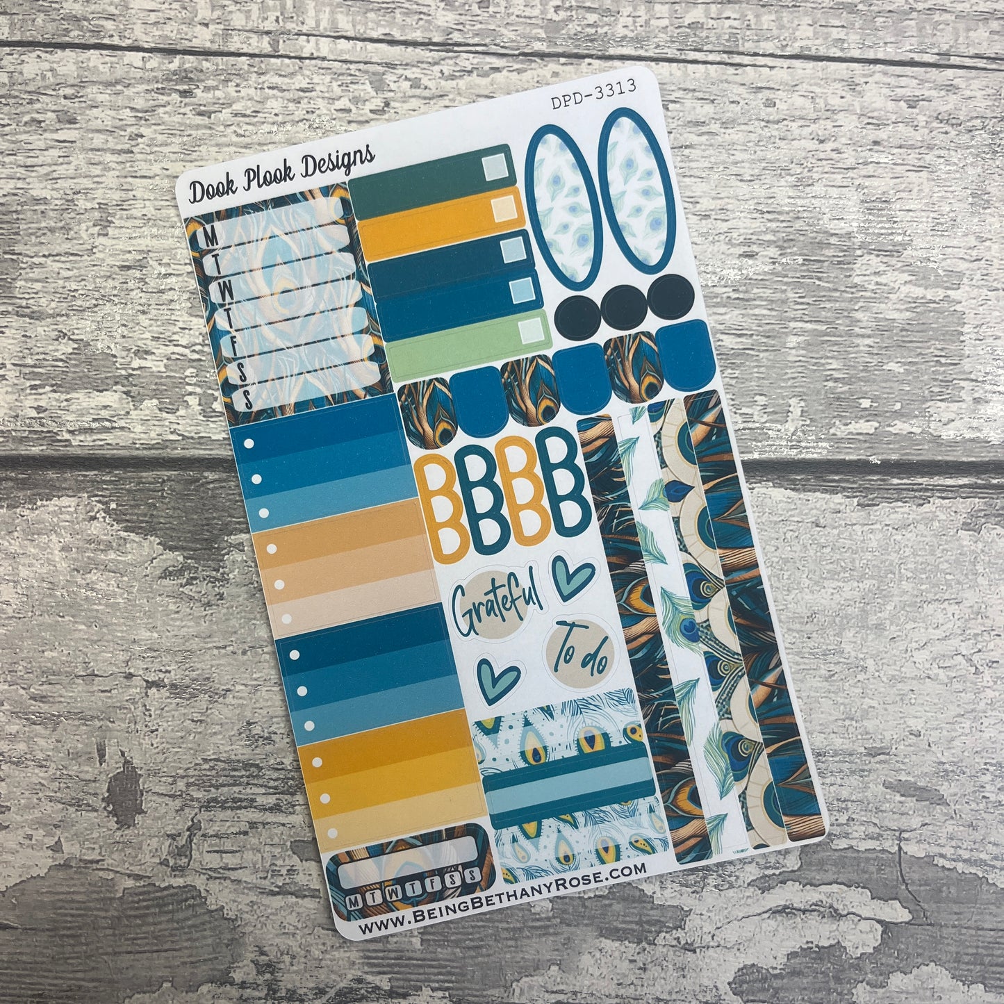 Penelope Peacock Gonk functional planner stickers (DPD3313)