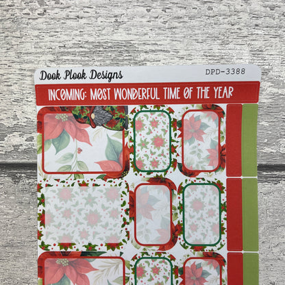 Poinsettia boxes planner stickers (DPD3388)