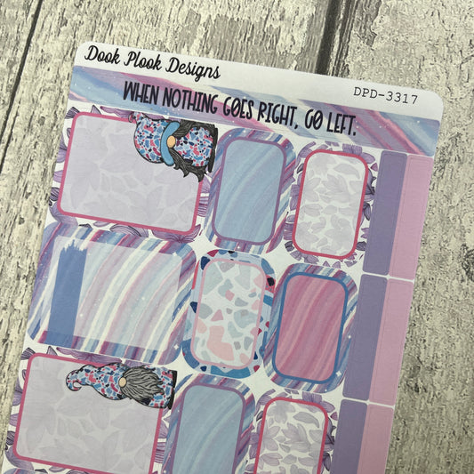 Sara purple terazzo boxes planner stickers (DPD3317)