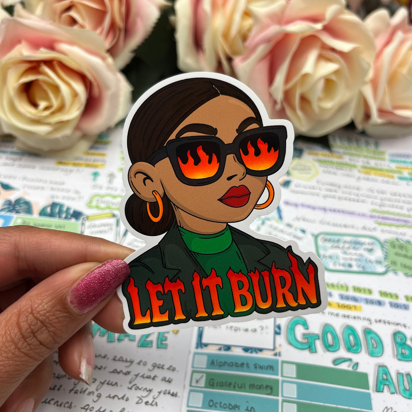 (0145) Let it burn - vinyl sticker