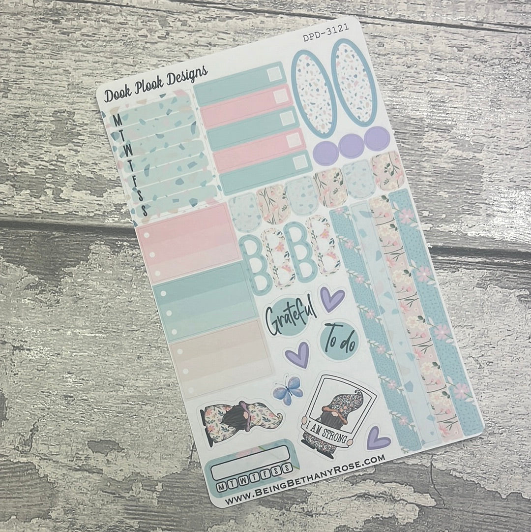 Nancy - Pastel Flowers functional planner stickers (DPD3121)