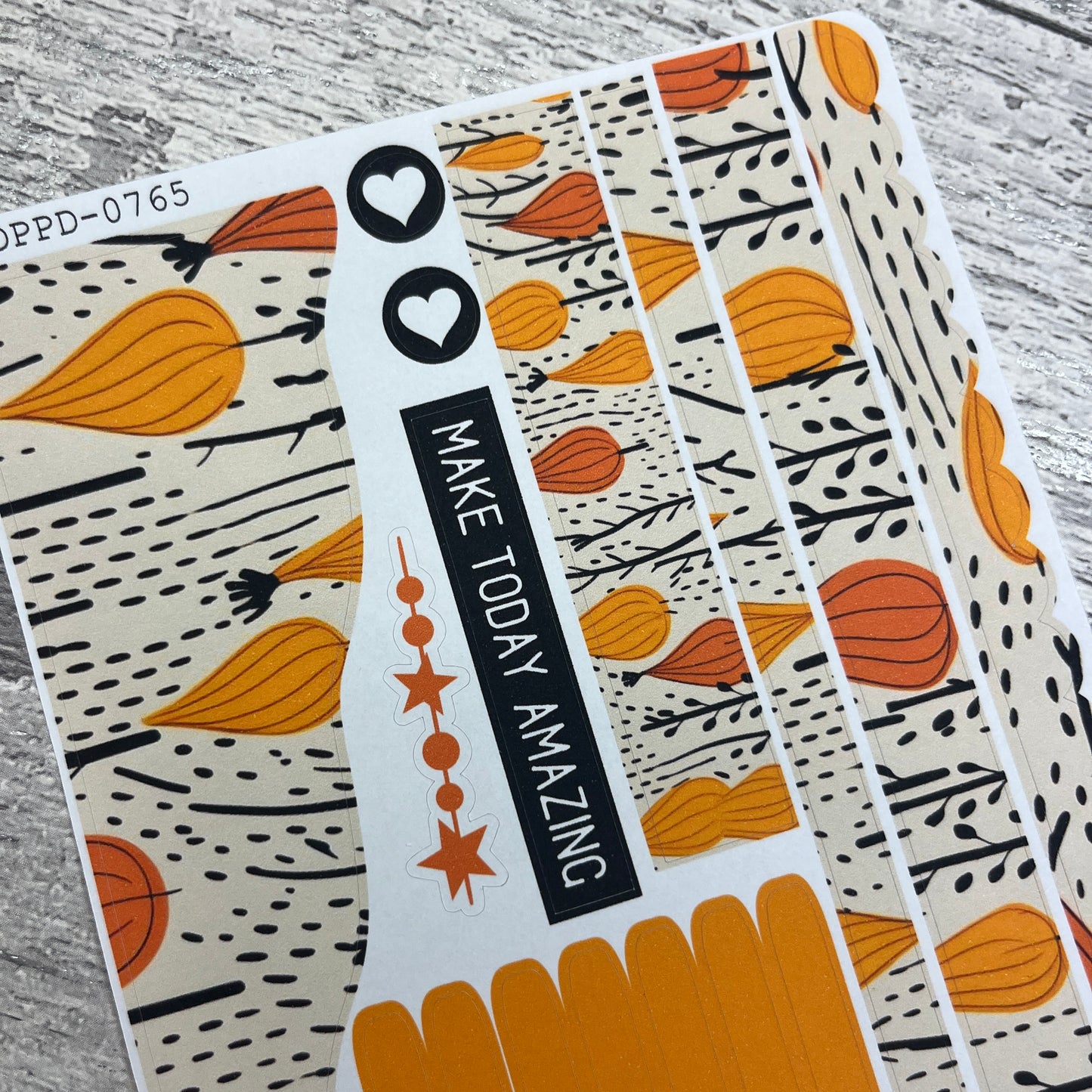 (0765) Passion Planner Daily Wave stickers - Rowan Autumn