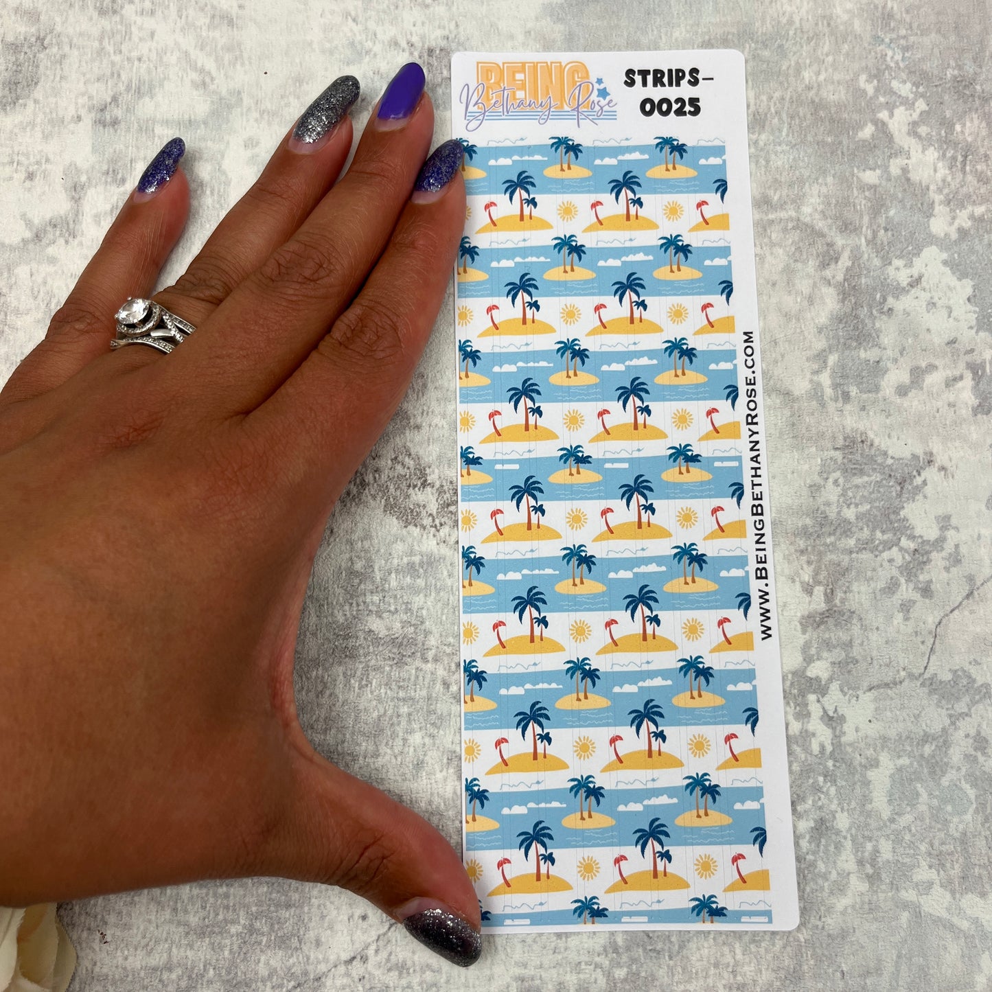 Brittany Beach - thin washi style strip stickers (BBRSTRIPS-0025)