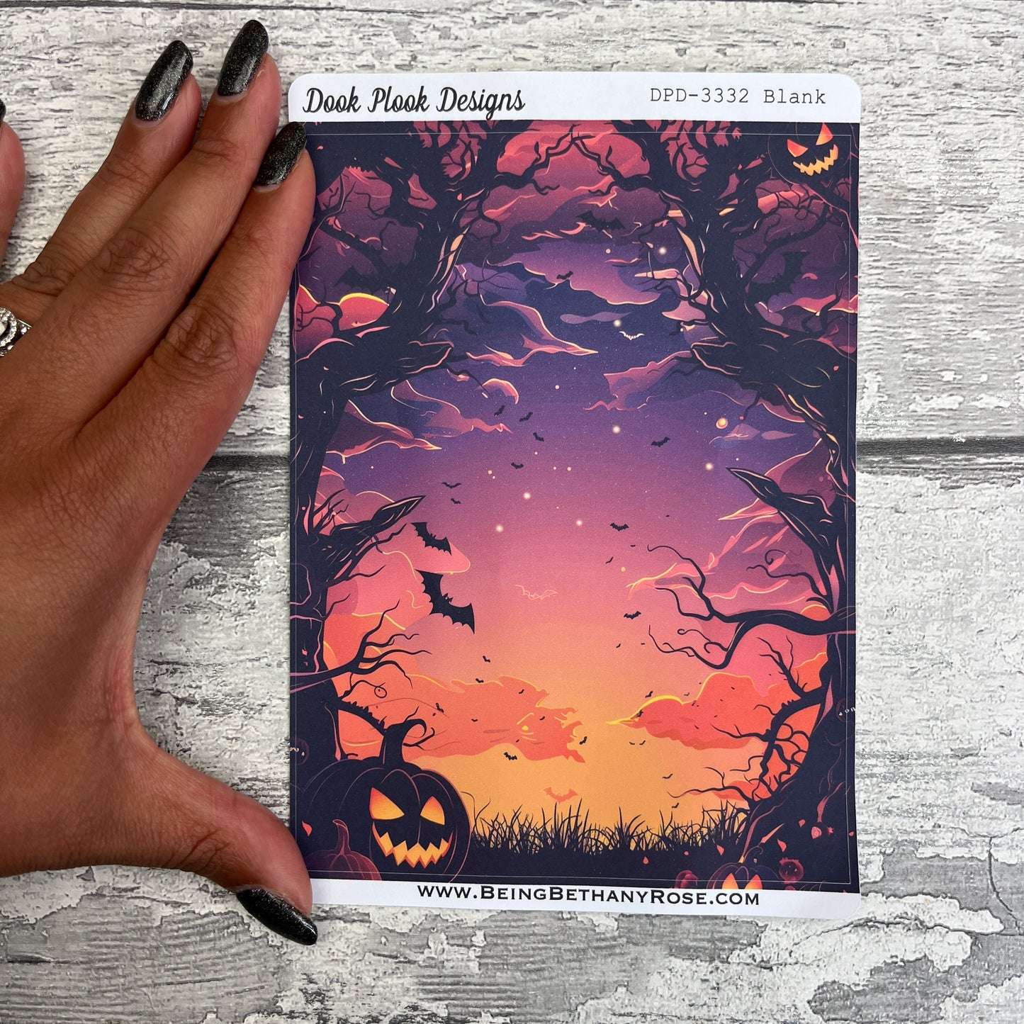 Large Cover Page ' October'  Halloween Witch Sticker (DPD3332)