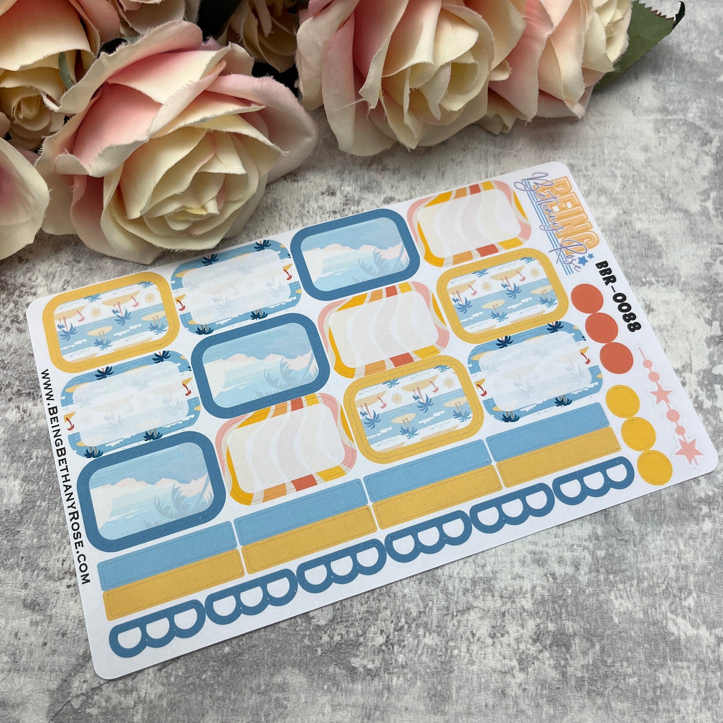 Brittany Beach boxes planner stickers (BBR-0088)