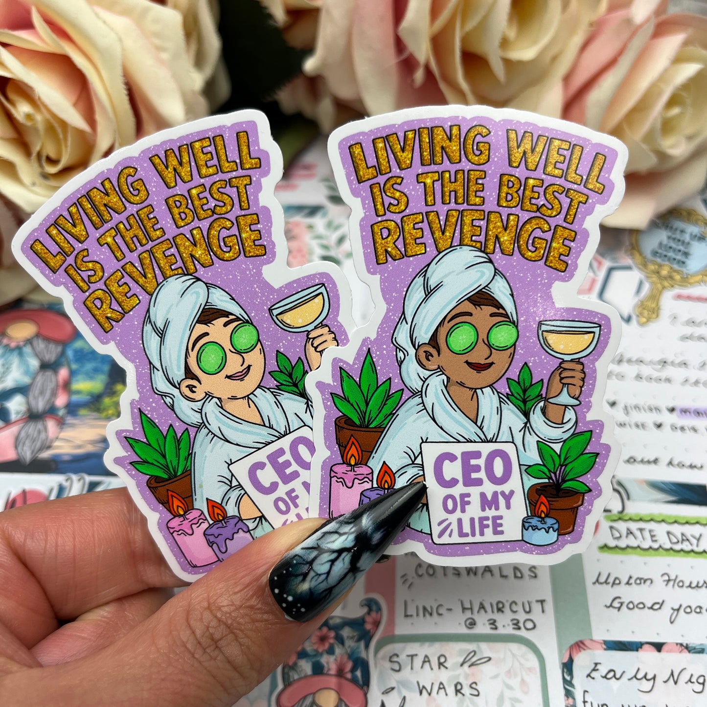 (158) The best revenge  - vinyl sticker