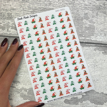 Small elf hat / Christmas stickers (DPD3051)