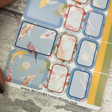 Koi Carp - boxes planner stickers (DPD3027)