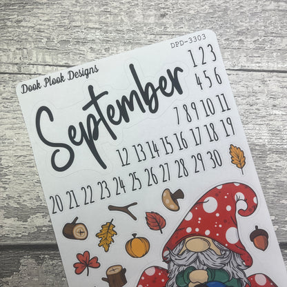 September Month- Mushroom - journalling planner stickers (DPD3303)