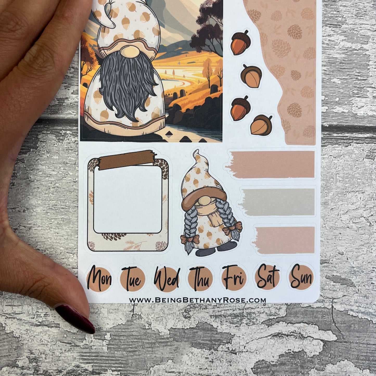 Alicia Acorn Gonk journalling planner stickers (DPD3356)