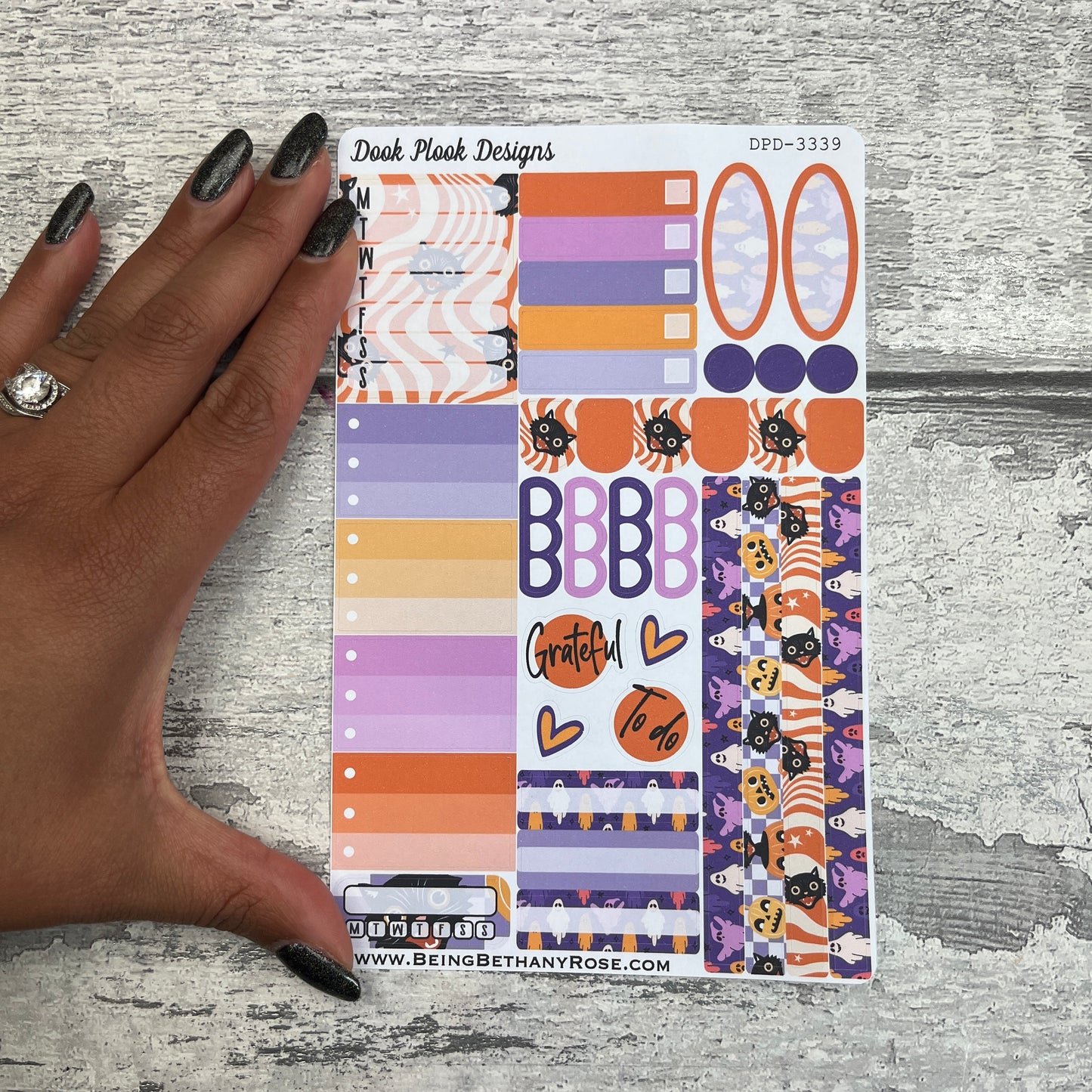 Morgana Groovy Halloween Gonk functional planner stickers (DPD3339)