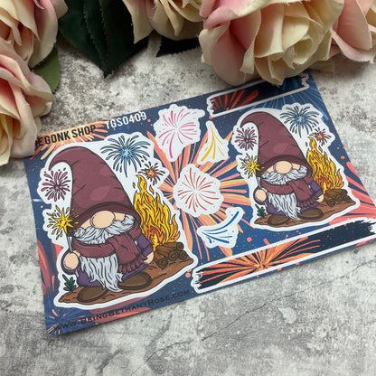 Bonfire Night fireworks Gonk Stickers (TGS0409)