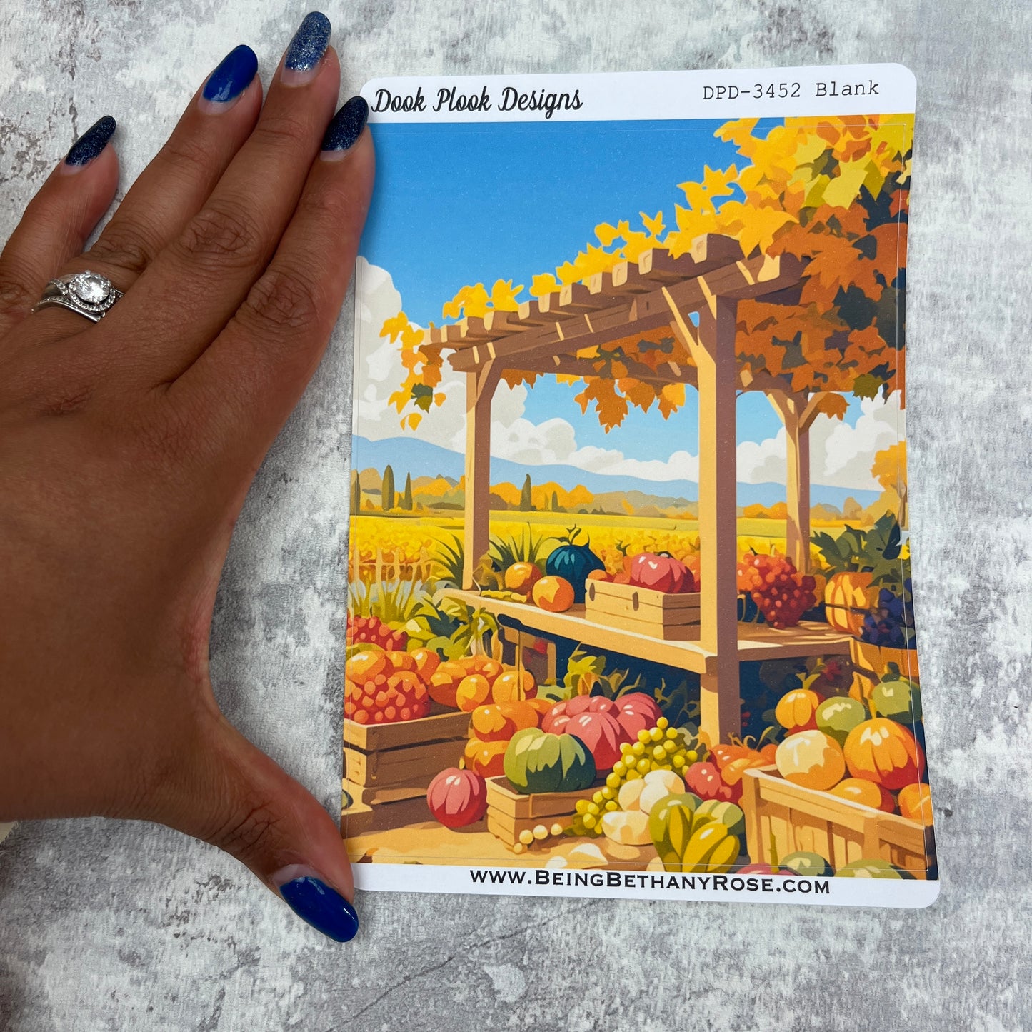 Large Cover Page ' September 2.0' Stevie Autumn Apple Picking Sticker (DPD3452)