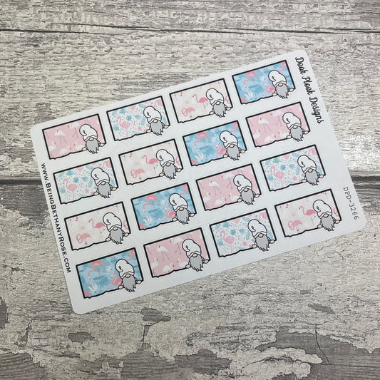Frankie Flamingo Ripped Peeping Gnorman Sticker (DPD-3266)