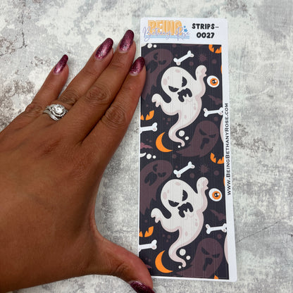 Halloween Sabrina - thin washi style strip stickers (BBRSTRIPS-0027)