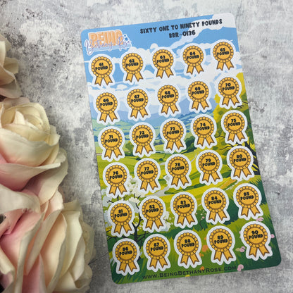 Weight loss ribbon sticker (pounds) (BBR0136)