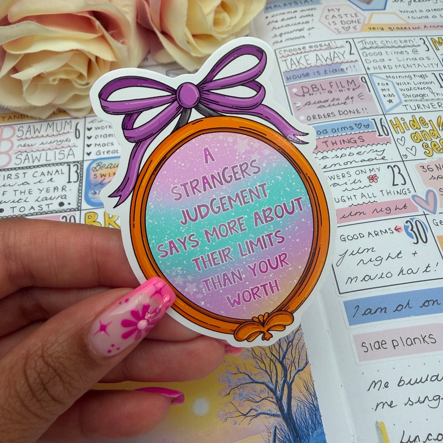 (170) A strangers judgement… frame quote  - vinyl sticker