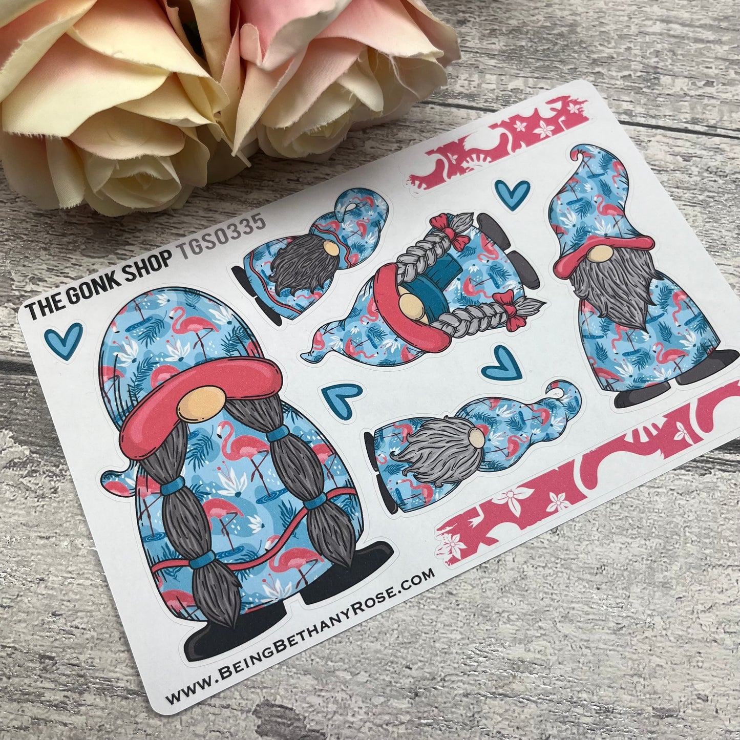 Frankie Flamingo Gonk Stickers (TGS0335)