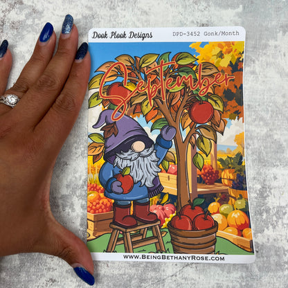 Large Cover Page ' September 2.0' Stevie Autumn Apple Picking Sticker (DPD3452)