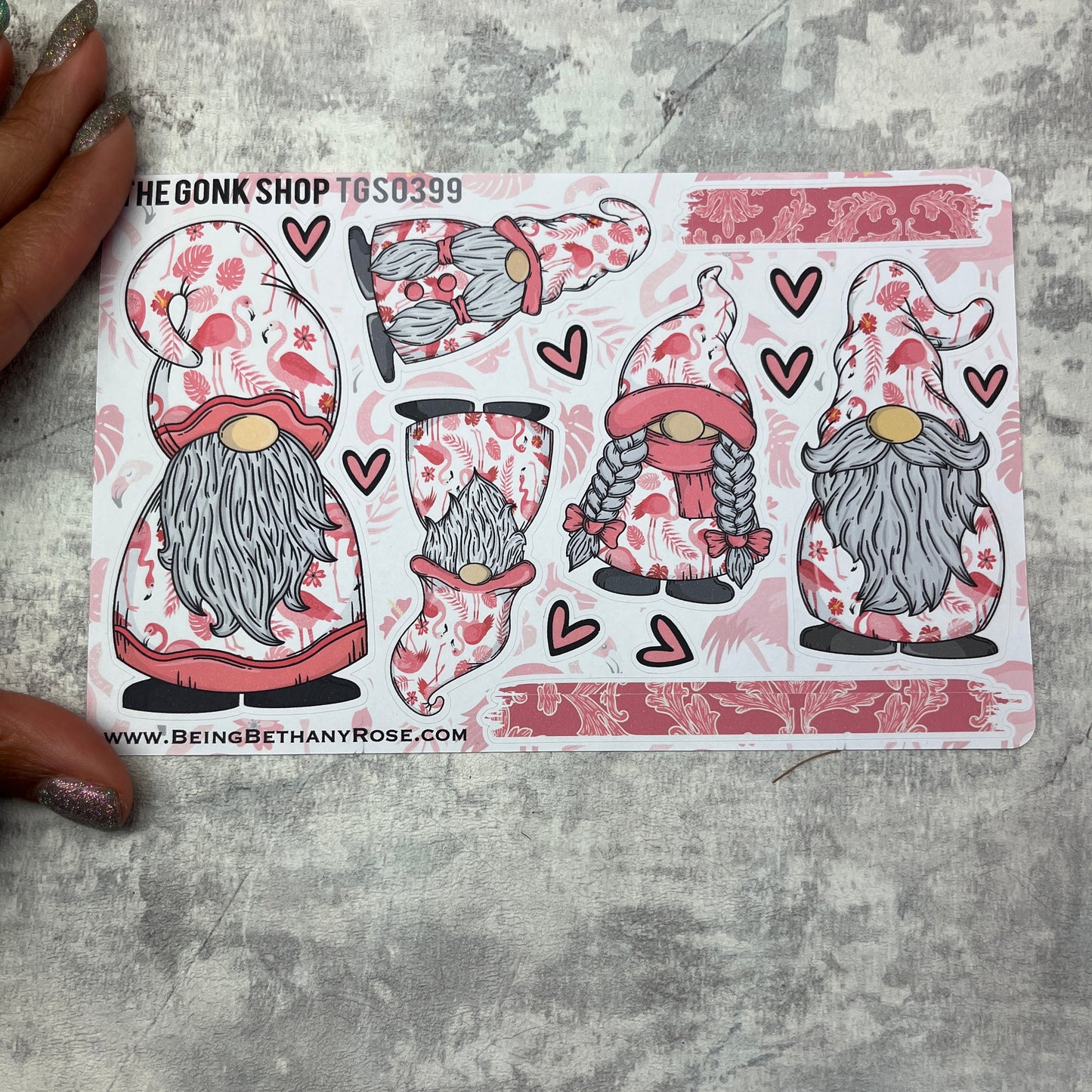 Frankie Flamingo Gonk Stickers (TGS0399)