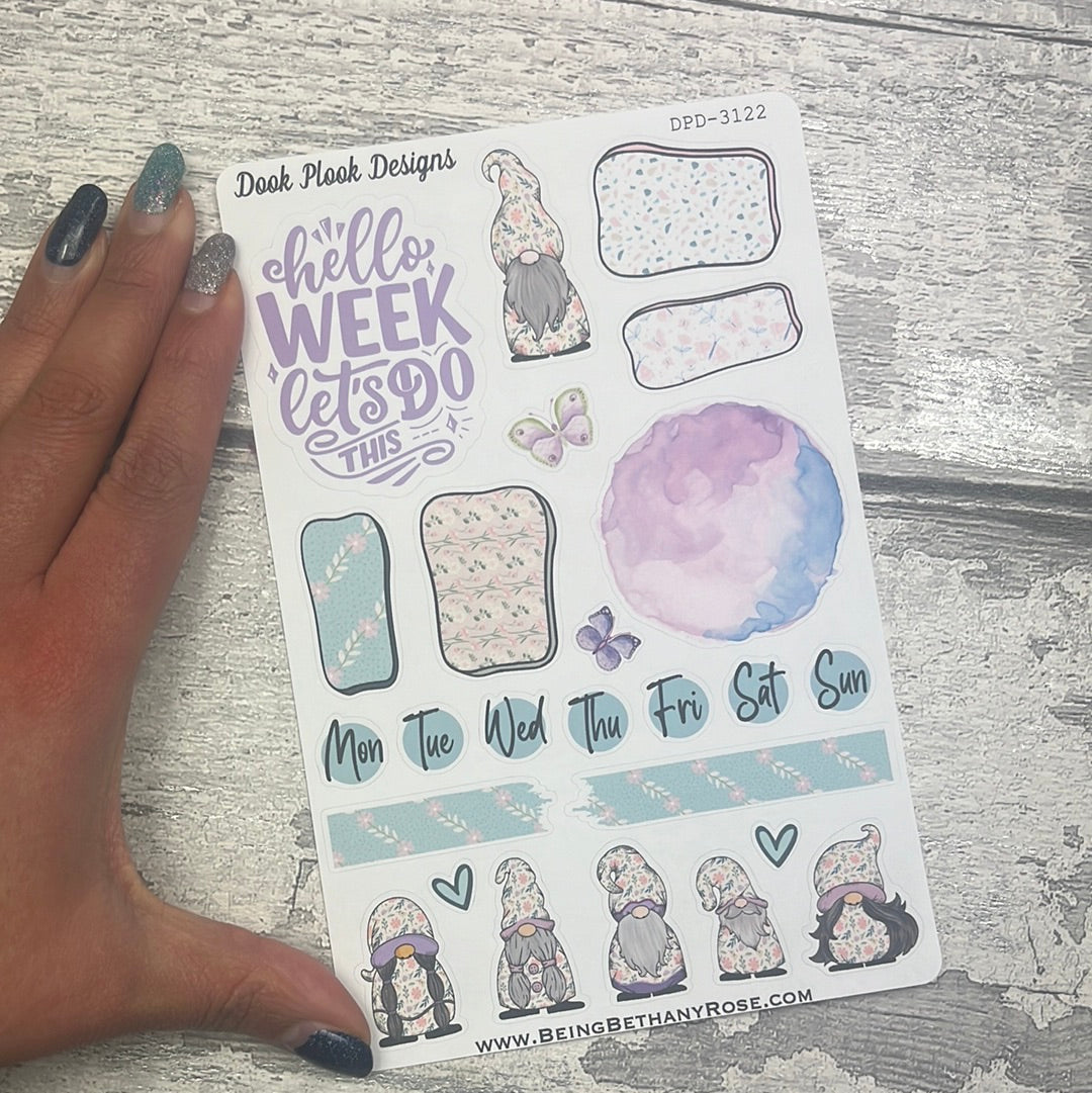 Nancy - Pastel Flowers journalling planner stickers (DPD3122)