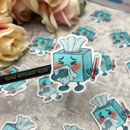 Sneezy tissues - vinyl sticker (LLU015)